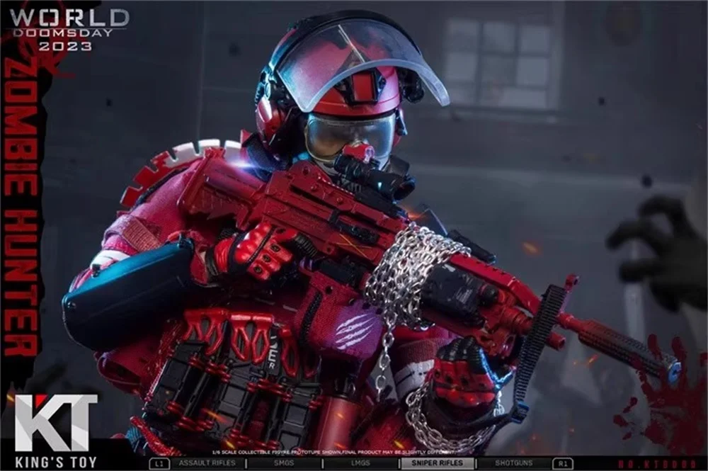 King Toys KT 8009 Soldatenpuppe, Zombie-Killer-Geist, männliche Puppe, komplettes Set, bewegliche Actionfigur, ca. 12 Zoll, 1/6