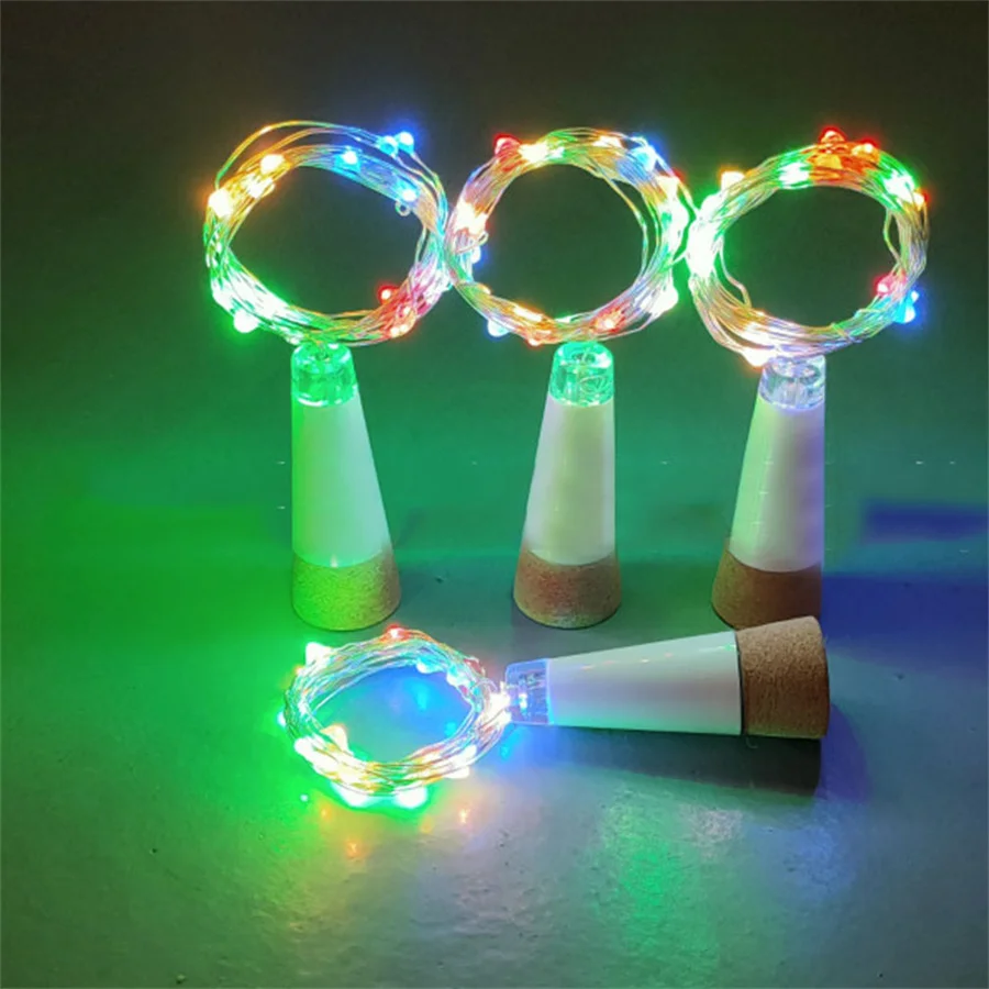 1PC 2M 20LED Wine Bottle Stopper Fairy Light USB Rechargeable Cork String Light Liquor Bottle Christmas Party Wedding Garland