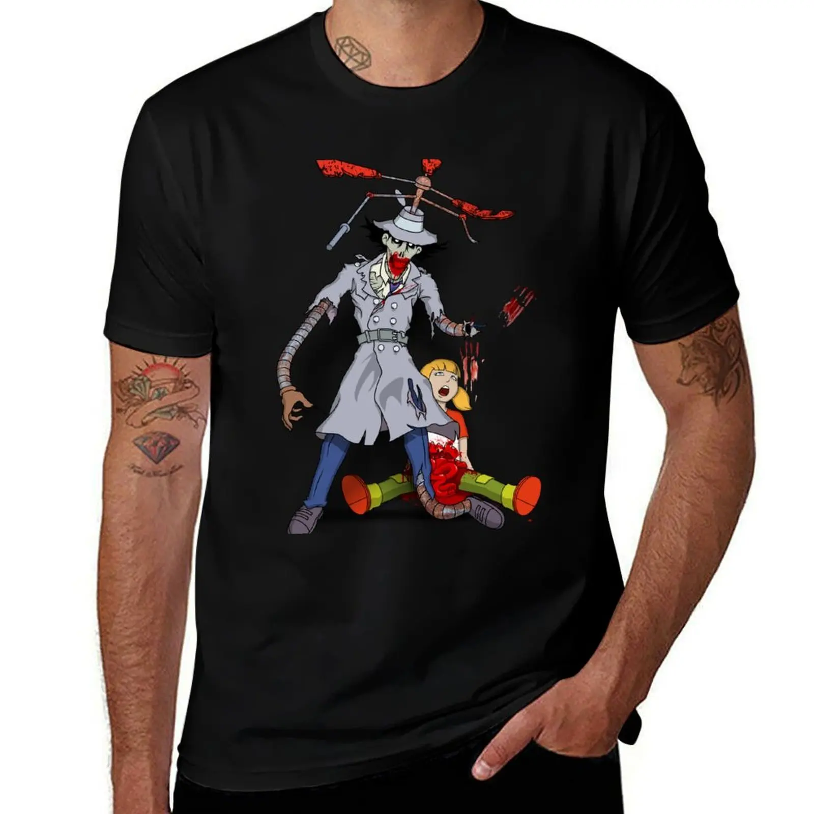 

Inspector Zombie (with Penny) T-Shirt anime shirt custom t shirt aesthetic clothes mens graphic t-shirts