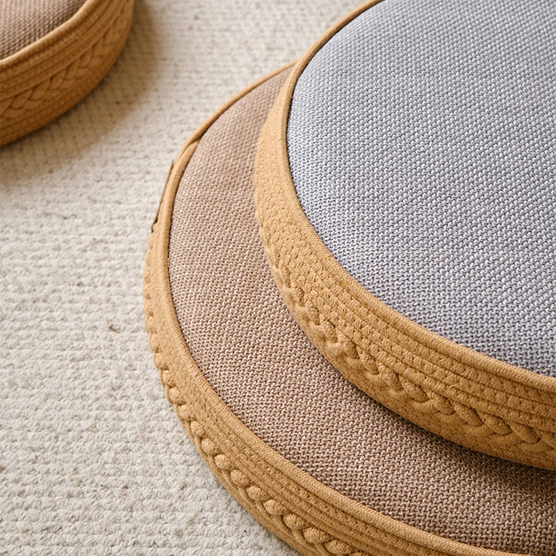 Japońska poduszka podłogowa Gruba okrągła poduszka Tatami do medytacji Modlitwa buddyjska Balkon Wykusz Dekoracja domu Antypoślizgowa