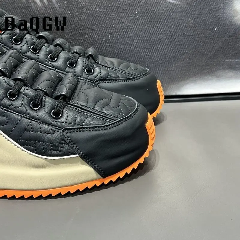 Zapatos informales de cuero para hombre, zapatillas de deporte masculinas para caminar al aire libre, correr, tenis de diseñador de lujo, mocasines