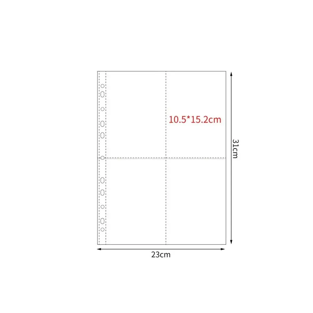 Stationery Multiple Pockets A4 Kpop Photocard Binder Transparent DIY Photo Album Refill Pages PP Card Stamp Die Jewelry Storage