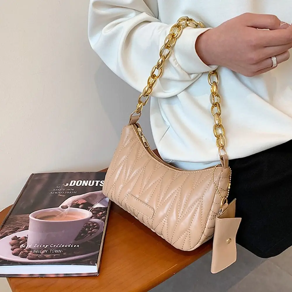 Crossbody Bag for Women PU Hobo Sling Dumpling Bag Underarm Bag Shoulder Bag with Zipper and Chain Clutch Purse Tote Bag