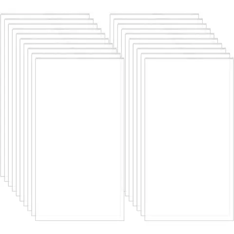 20PCS 3.5x2 Inch Clear Acrylic Sheet Rectangle Plexiglass Cast Sheet for Decoration, Office Sign, Coasters and Other DIY Project