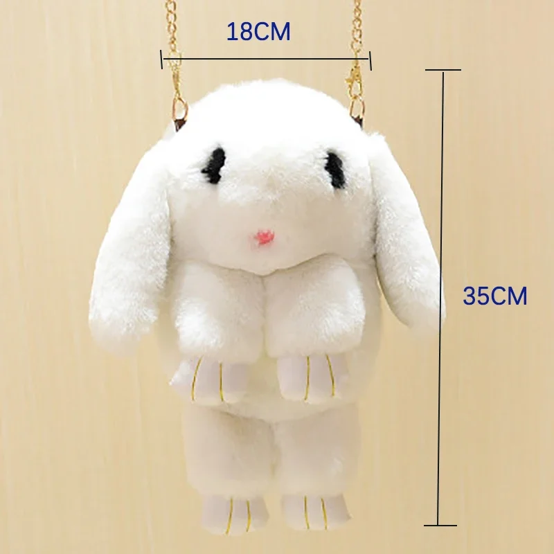 Cute Plush Rabbit Backpack Shoulder Crossbody Bag Japanese Bunny 25 ColorsStuffed Rabbit Toy Children School Bag Gift Kids Toy