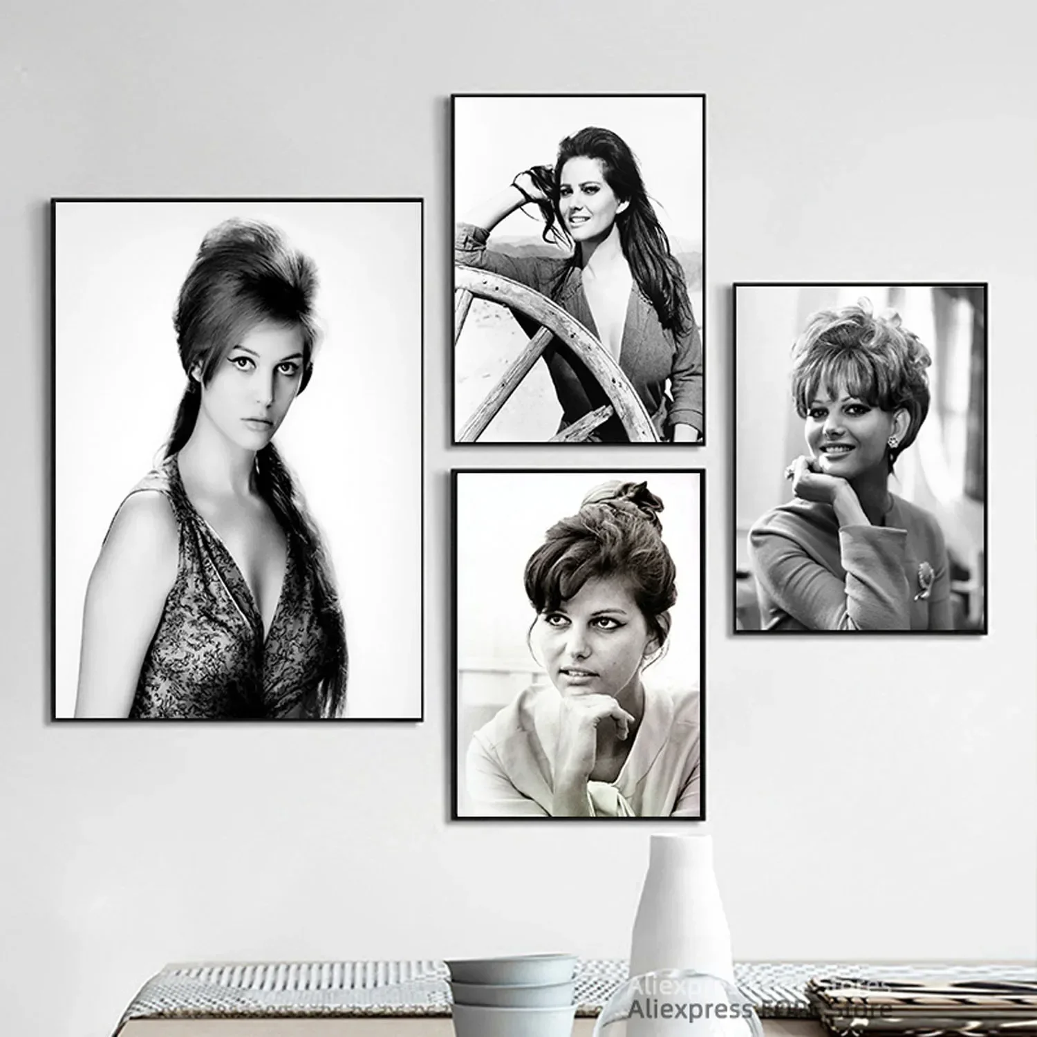 ملصقات ومطبوعات قماشية لصورة المشاهير ، فن جداري ، لوحات ومطبوعات ، سينما ومشاهير ، كلوديا كاردينالي ، ديكور منزلي