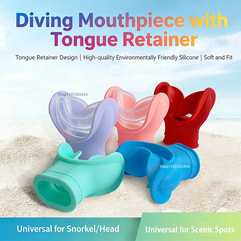 

Silicone Diving Mouthpiece Universal Bite Valve for Scuba Diving Regulator Snorkel Freediving Water Sports Accessories