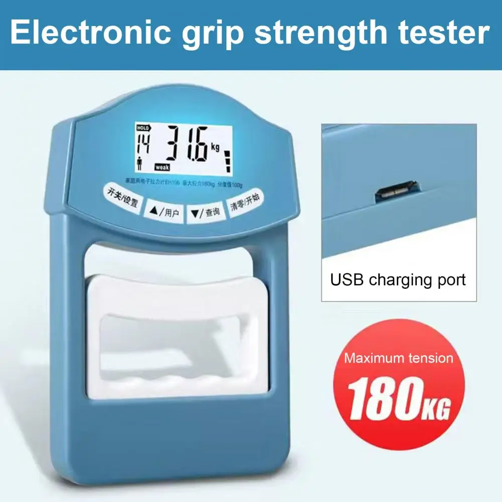 Electric Hand Dynamometer Electric Grip Strength Tester Digital Grip Strength Tester with Led Display for Hand Grip for Power