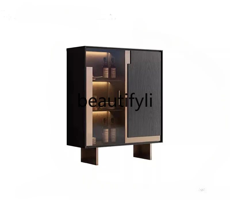 

Italian light luxury door cabinet, high-end living room entrance hall cabinet, high-grade glass wine cabinet, storage solid wood