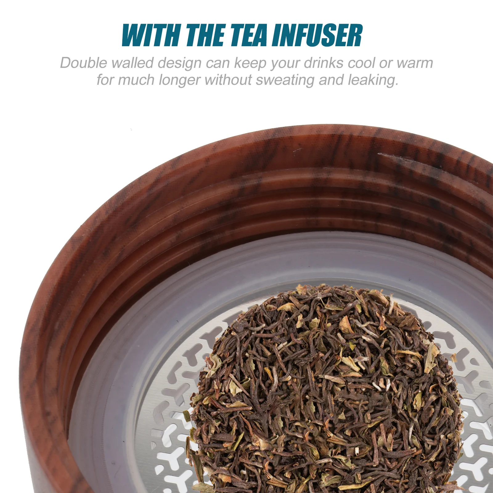 

1Pcs Tea Water Separation Cup Double Wall Heat Resistant Glass Bottle Portable for Home Travel Camping Tea Water Bottle