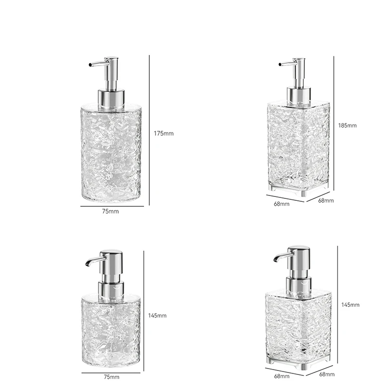 300/400ml 비누 펌프 디스펜서 욕실 샴푸 바디 워시 디스펜서 주방 손 소독제 채우기 액체 저장 용기
