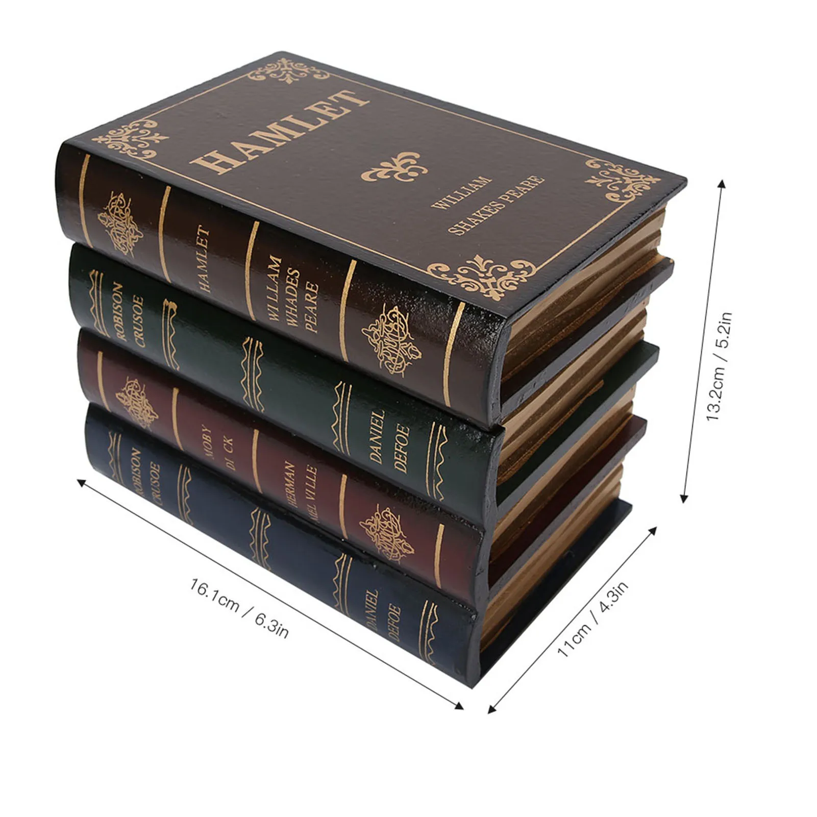 

Home decoration hand-painted fake book storage box Classic fake book decoration design classical art elegant