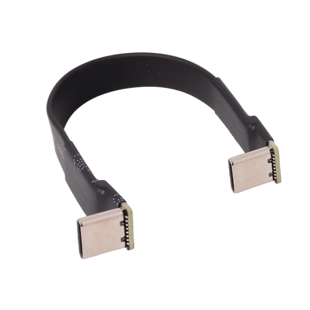 Cavo di prolunga piatto per ricarica dati da 90 gradi 13P USB 2.0 tipo C a tipo C OTG Fold USB C maschio femmina FPV cavo per fotografia aerea