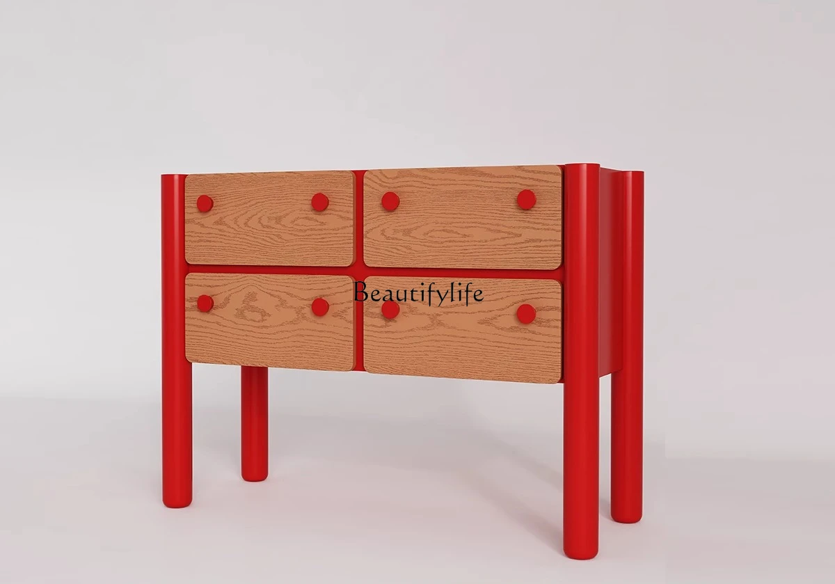 

***Simple modern special-shaped chest, living room against the wall art drawer cabinet