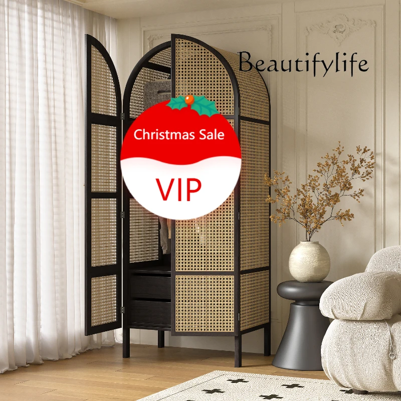 Zl متوسطة الروطان خزائن تخزين المحمولة ملابس حريمي خزائن خزانة غرفة النوم المنظم مفتوحة Armario دي روبا أثاث غرفة نوم