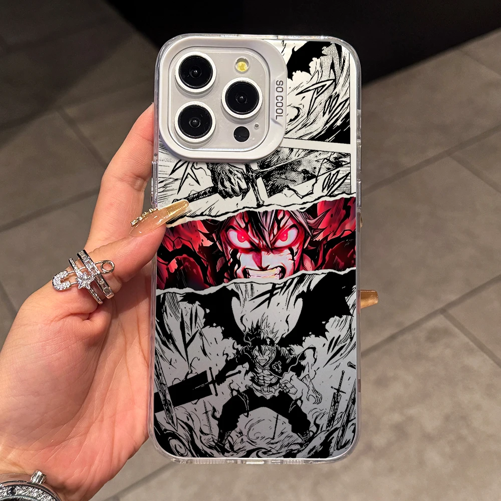 Black Clover Astas Phone Case for Xiaomi Redmi 14C 13C 12C 10 Note 15 14 13 12 Pro Plus 4G 5G Silver Hard Cover view 6