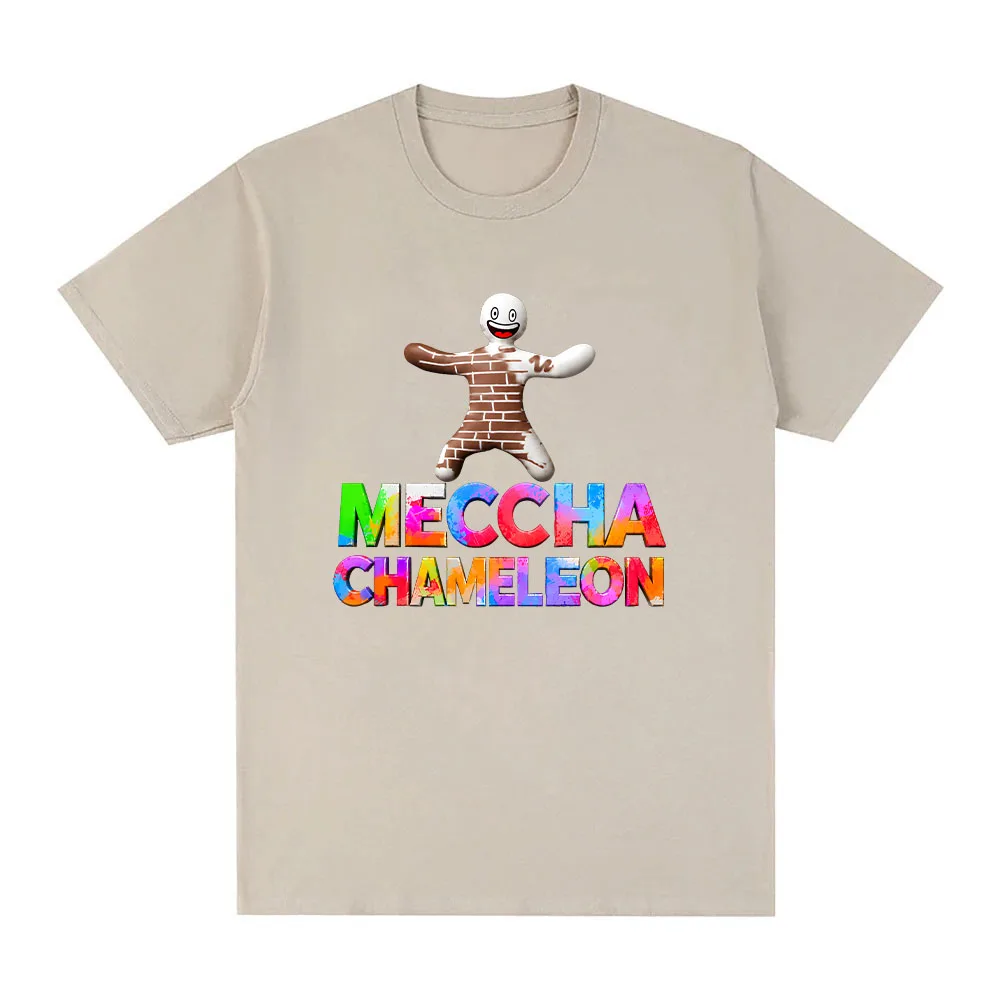 Футболка с графическим рисунком Meccha Chameleon, забавные футболки с мультяшным принтом, летние футболки унисекс с круглым вырезом и короткими рукавами, высококачественная хлопковая уличная одежда