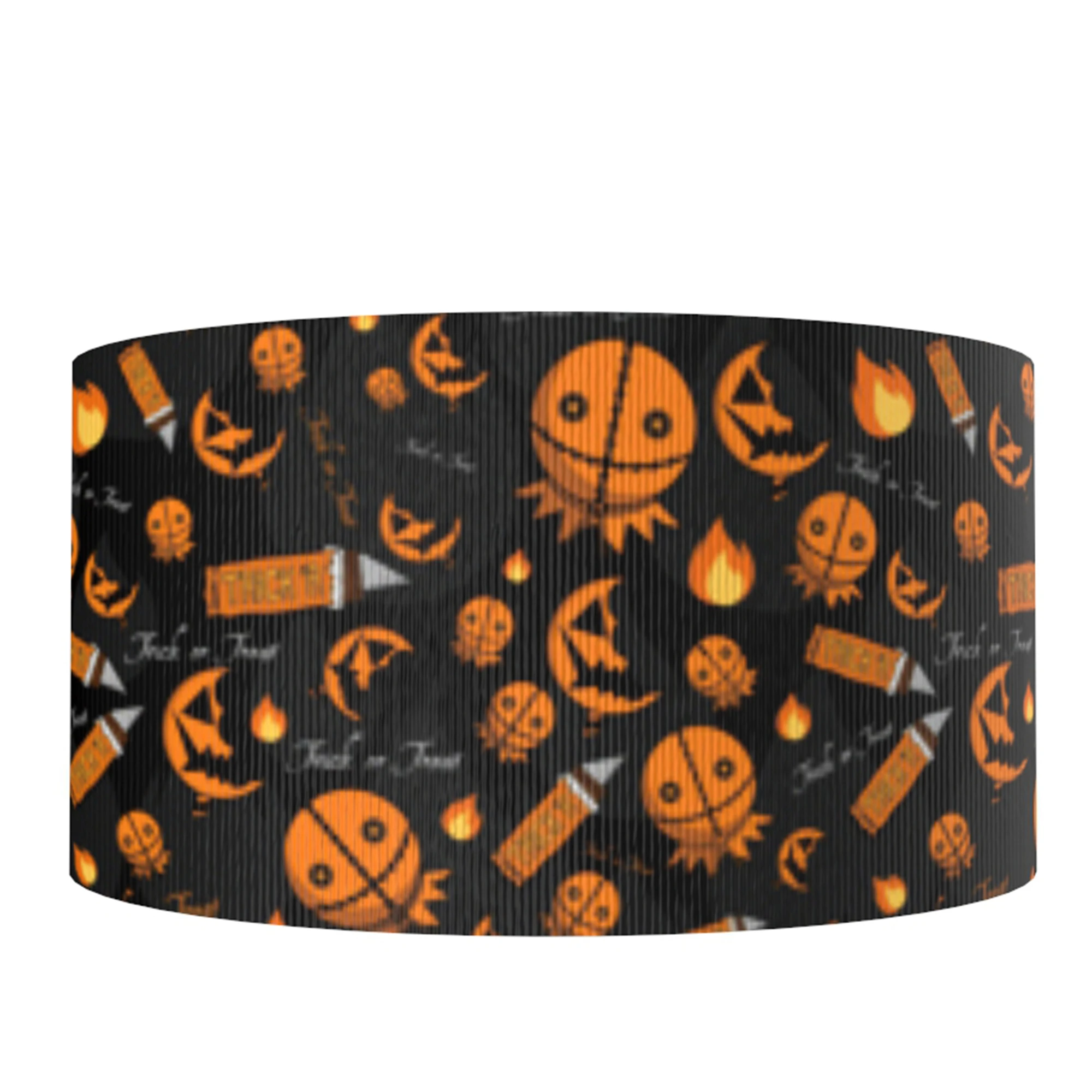 5 Yards Halloween Pumpkin Grosgrain Ribbon Gift Wrapping DIY Sewing Wrapping Art Sewing Bow-knot Crafts Home Packing,5Yc18518