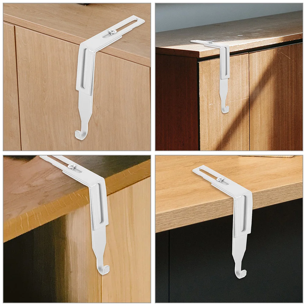 

2Pcs Over Door Metal Hook Adjustable Hanger for Cabinet Storage Clothes Hats Bags Hooks Over The Door Hanging Rack