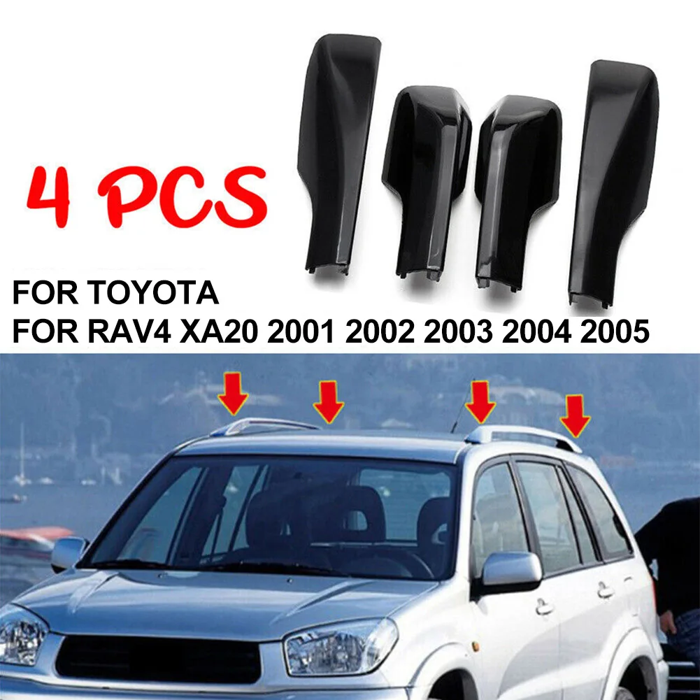 Enhance the Functionality of Your For Toyota For RAV4 XA20 with Black Roof Rack Cover Rail End Shell Replacement