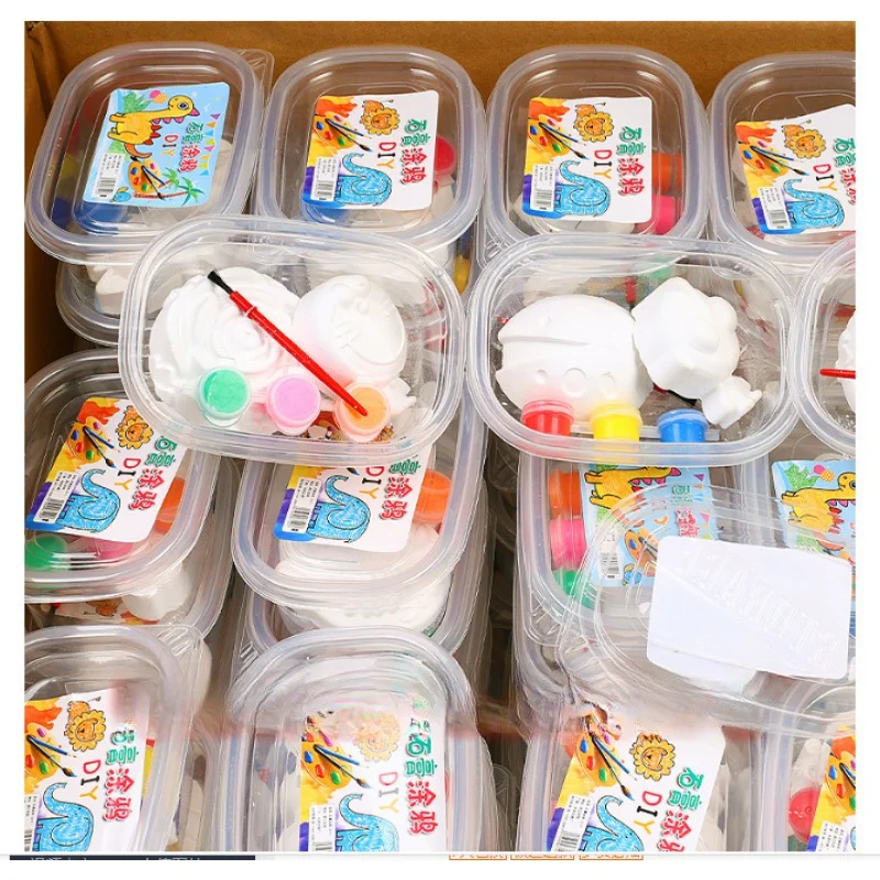 Kit de peinture de graffiti créatif fait à la main pour enfants, jouet de coloriage bricolage, plâtre peint au beurre, vente en gros