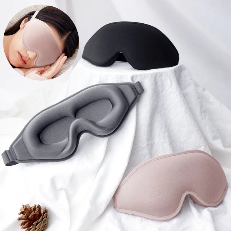 3D Sleeping Mask Memory Foam Block Out Light Sleep Mask Eye Shade Blindfold for Eye Sleep Masker Sleeping Aid Face Mask Eyepatch