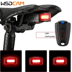 Wsdcam Waterproof Bike Alarm Anti Theft 120dB Bicycle Burglar Alarm with Remote Control Taillight Alarma Bicicleta