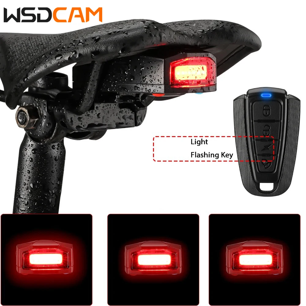 wsdcam impermeavel alarme anti roubo bicicleta com controle remoto alarme de roubo bicicleta lanterna 120db 01