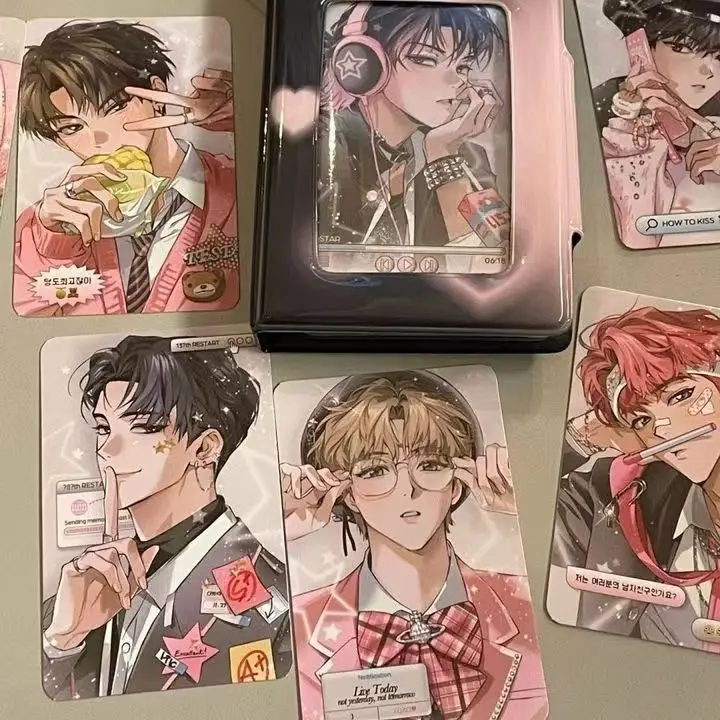 New Arrive 8Pcs/Set Korean Comics Manhwa 데뷔 못 하면 죽는 병 걸림/Debut or Die! 3Inches Small Card Lomo Card Moondae Park Free Shipping