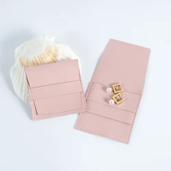 10pcs Pink Microfiber Jewelry Small Gift Bags Envelope Packaging Pouch for Necklace Ring Wedding Favor Candy Goodie Bags