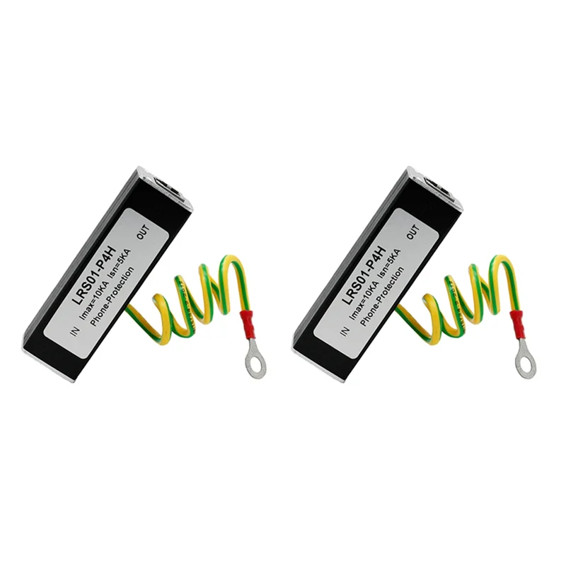 B67C 2X โทรศัพท์แฟกซ์ Surge Protector Thunder Arrestor RJ11 Kl01-P4H สีดํา RJ11 ADSL