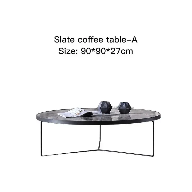 Nesting Table 3 Pcs Imported Slate Coffee Round Combination Set For Small Apartment Living Room Nordic Corner Furniture