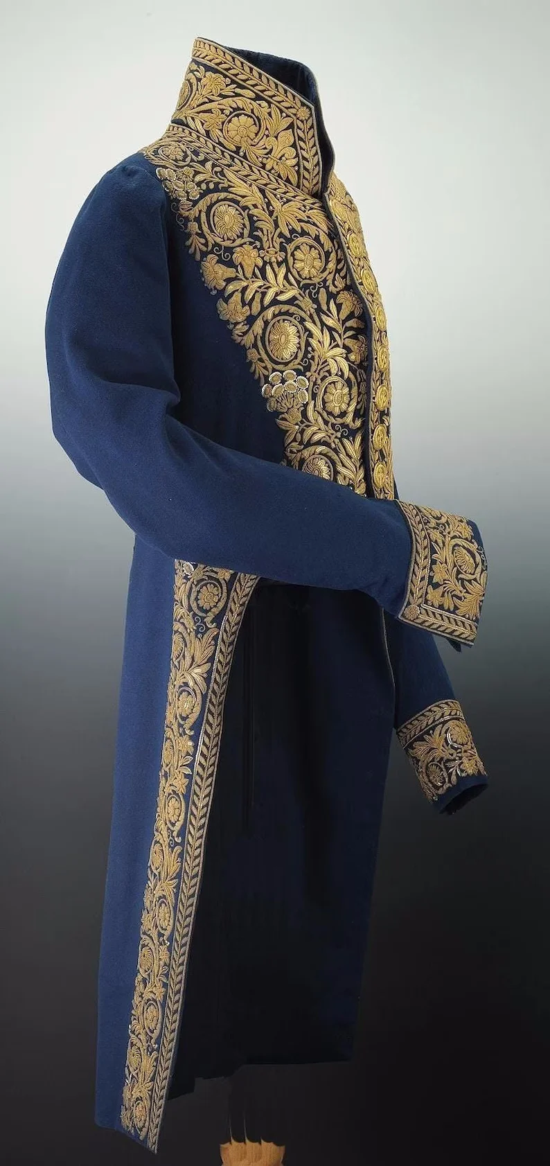 メンズ リージェンシー ジャケット 18 世紀フランス ロココ王室貴族軍服コート歴史紳士刺繍タキシード