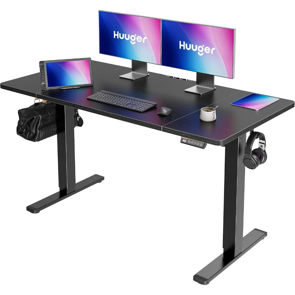 55 x 28 Large Electric Standing Desk,Height Adjustable Computer Desk,27.6