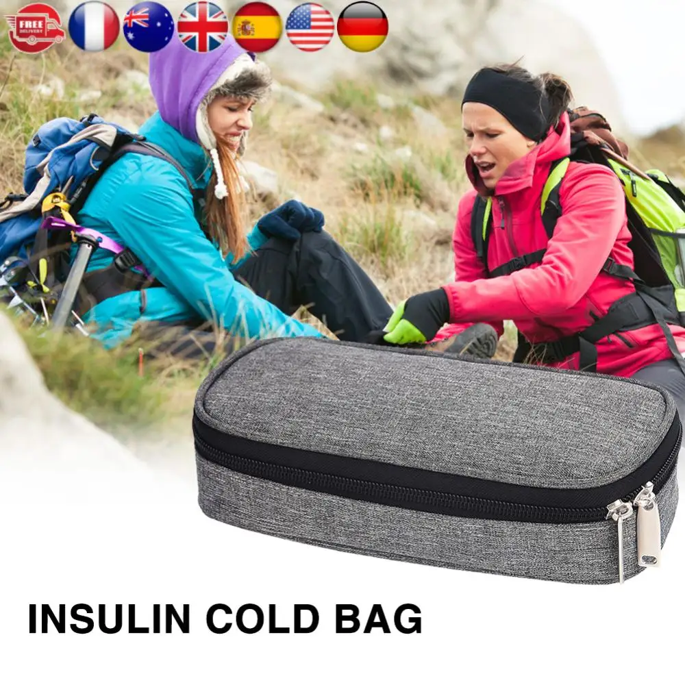 

Portable Diabetic Insulin Cooling Bag Protector Pill Refrigerated Ice Pack Cooler Insulation Organizer Travel Case