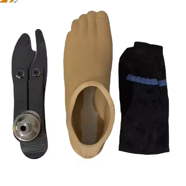 New Prosthesis Foot Prosthetic Split-Toe Carbon Fiber Foot Prosthetic Leg Artificial Carbon Fiber Prosthetic Foot for Amputee