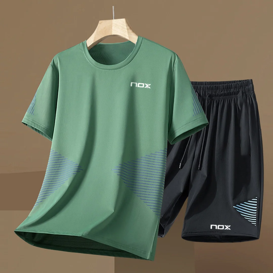 Tuta a maniche corte da uomo stampata in 3D, abbigliamento sportivo da tennis fitness, maglietta a maniche corte girocollo, pantaloncini, abbigliamento da uomo 2025