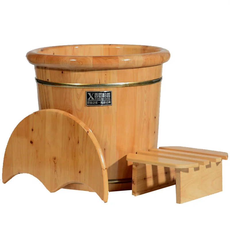 

Chuan Sheng Tang Cang Yu Tang cedar wood foot bath soaking wooden bucket household wooden high depth bucket fumigation