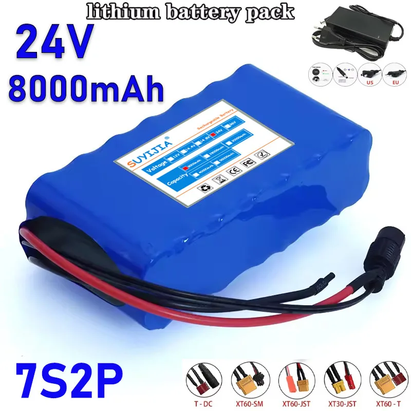 

24V/29.4V 7S2P 8AH 18650 Battery 29.4V 8000MAH Rechargeable Battery Mini Portable Charger for LED/lamp/camera with Bms