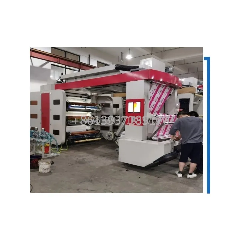 6 Colour Satellite Central Drum Ci Flexo Printing Press Machine