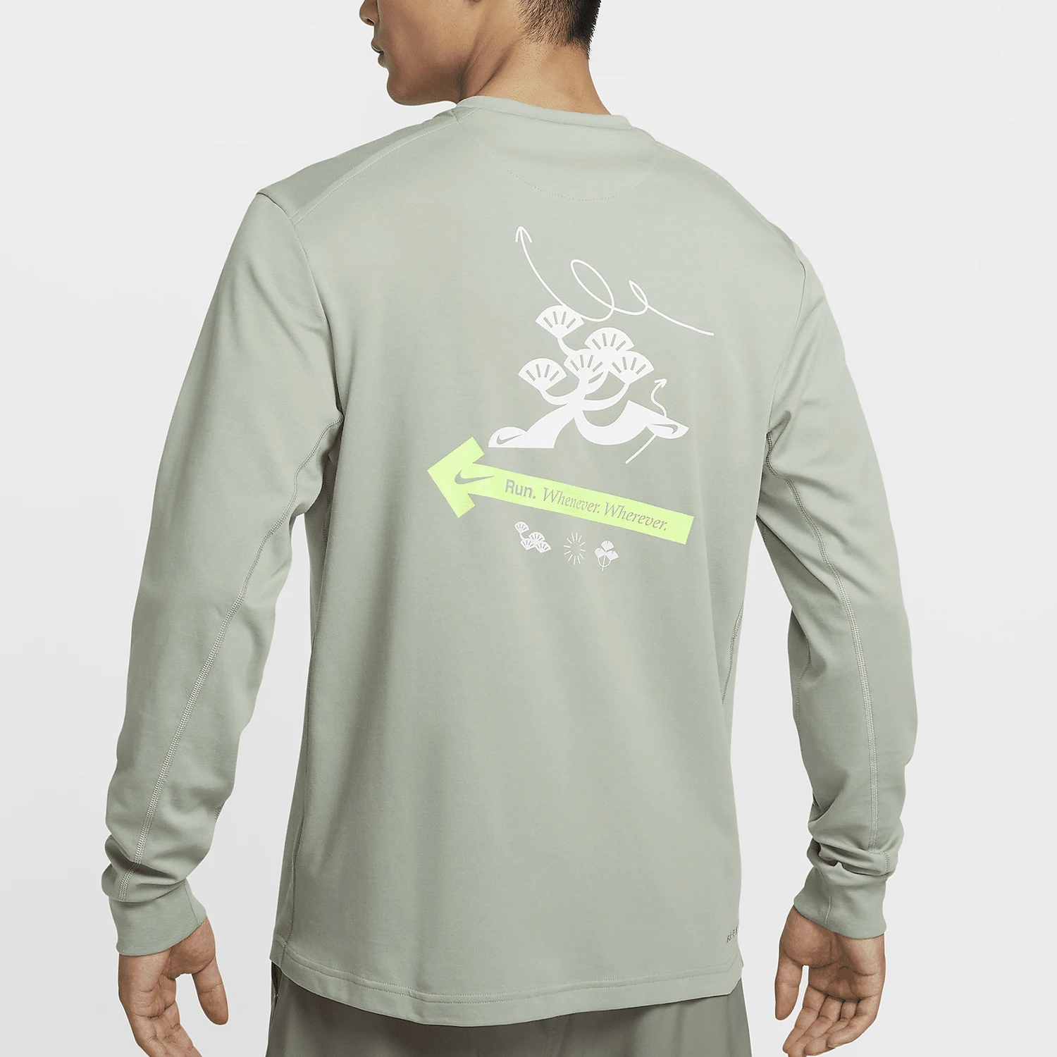 Nike Authentic Primary Dri FIT Men's Round Neck Printed Long Sleeve HQ4736-370