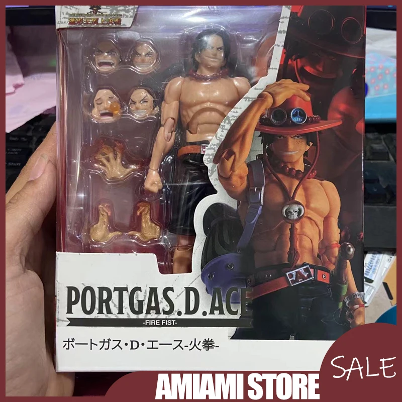 

18cm SHF Portgas D Ace Action Figure Whitebeard Pirates Cloth Material Model Poseable Anime Collectible Model Birthday Toy Gift