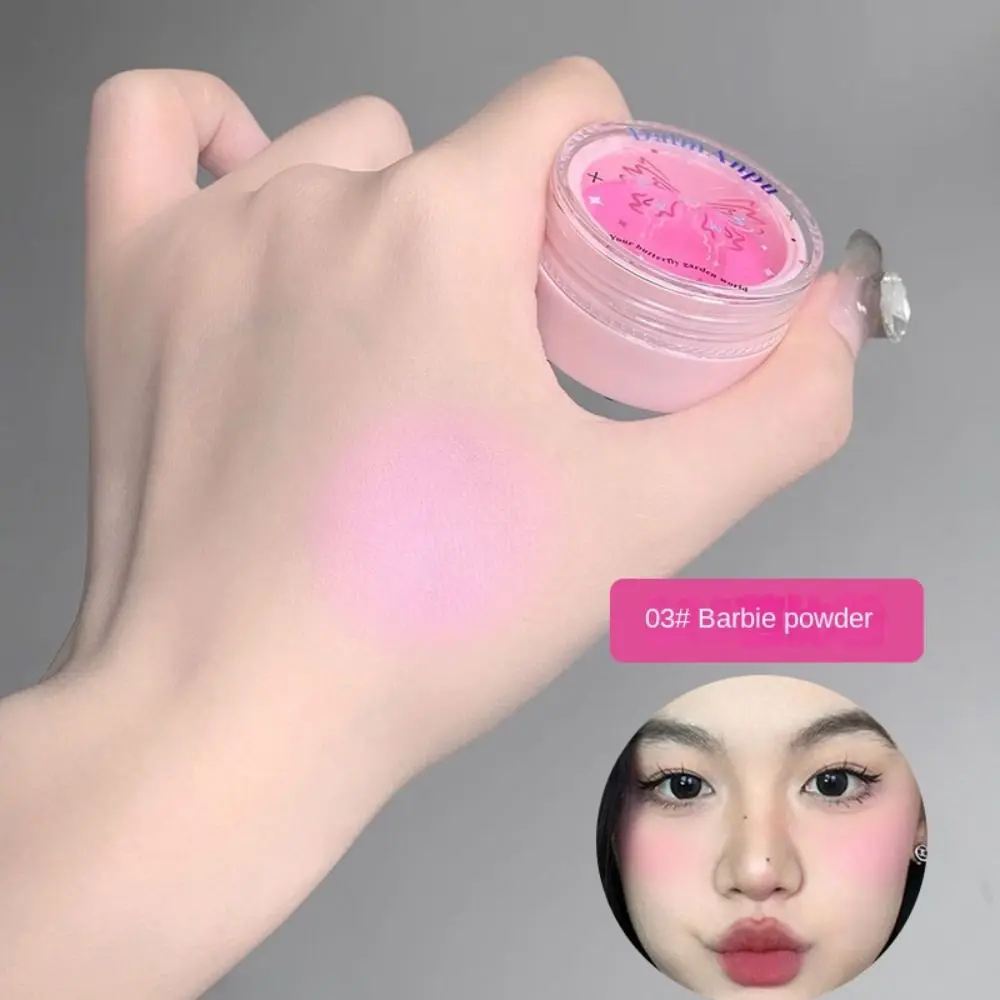 Matte Rose Cheek Tint Portable Moist Waterproof Face Blusher Cosmetics Natural Soft Texture Petal Blush Palette Women