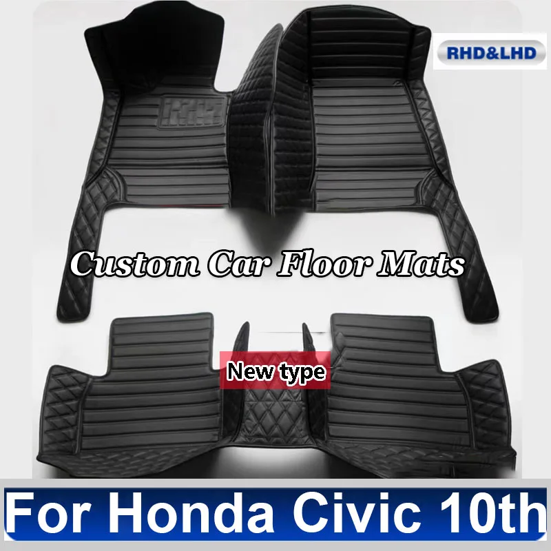 Коврики автомобильные для Honda Civic 10, 2021, 2020, 2019, 2018, 2017, 2016