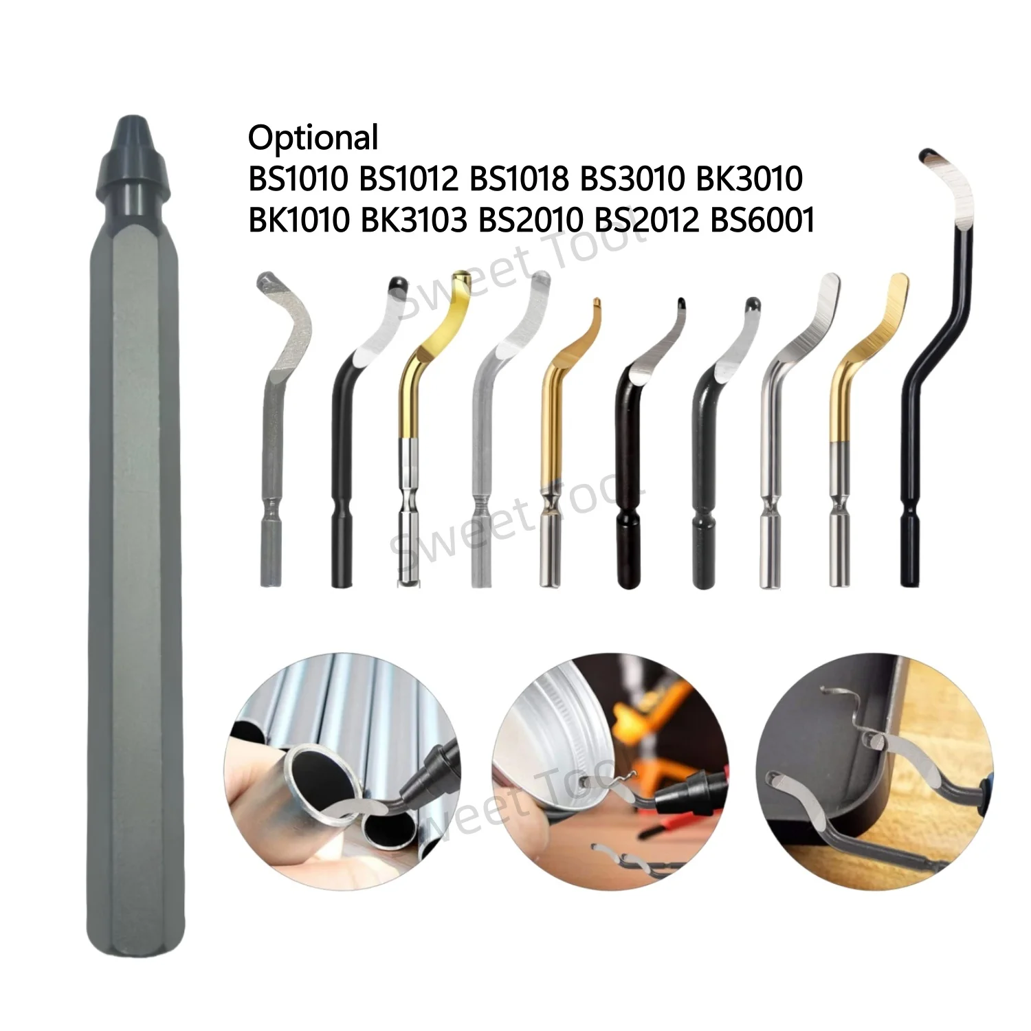 

Ultimate Deburring Solution Grey Metal Handle with 1/10/11 Swivel Blades for Metal PVC Plumbing 3D Printing Plastic Copper Resin