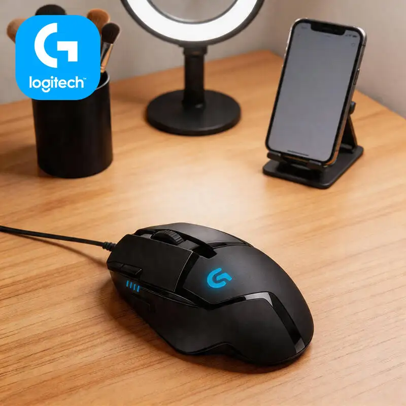 

Профессиональная игровая мышь Logitech G402 с сенсором Delta Zero, 500+ DPI, 8 кнопок, антискользящая, для настольных игр и офисных задач