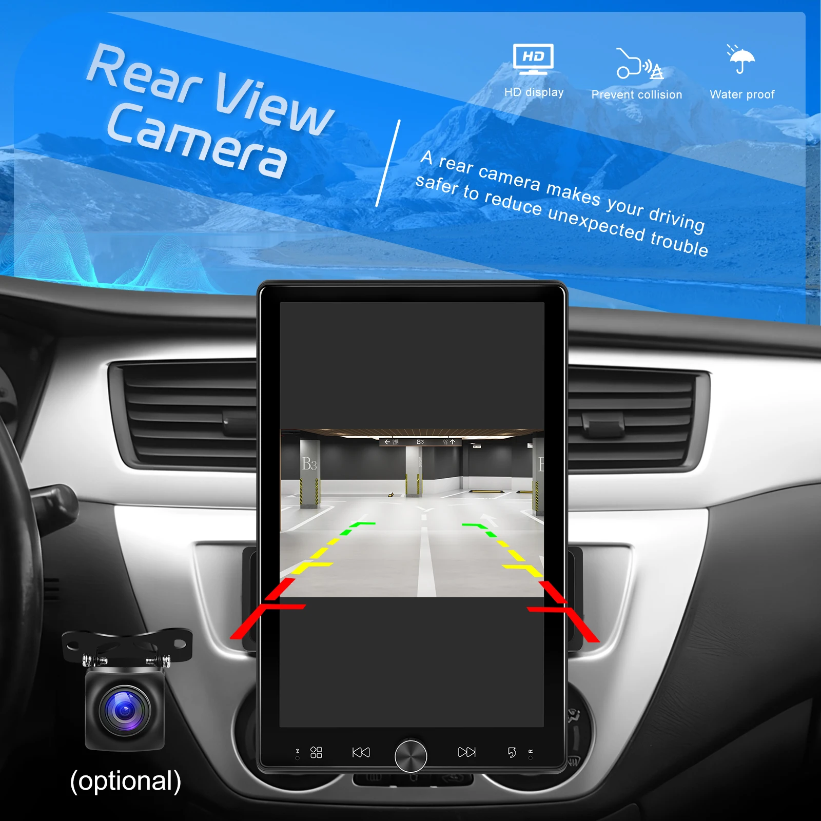 Podofo 10,4'' Manuell Schwenkbares 1DIN Autoradio Kabelloses Carplay Android Auto Multimedia-Player Spiegelverbindung BT FM/RDS Radio EQ – Detail 17