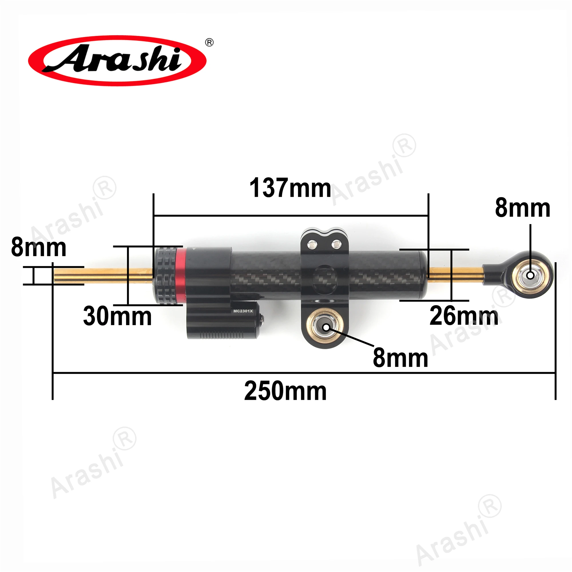 Arashi Steering Damper Bracket Mount For SUZUKI GSX-R GSXR 600 / 750 2008 2009 2010 GSXR600 GSXR750 Stabilizer Safety Control view 3