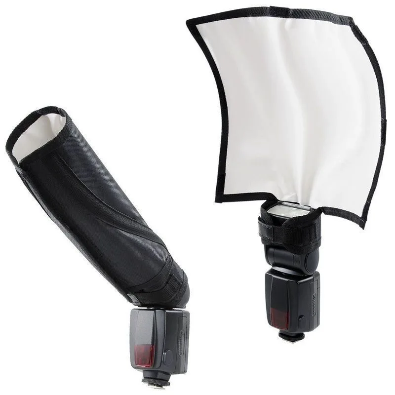 Universal Photo Flash Light Foldable Reflector Snoot beam Softbox Diffuser Bender Tube for Canon Nikon Yongnuo pentax flashgun