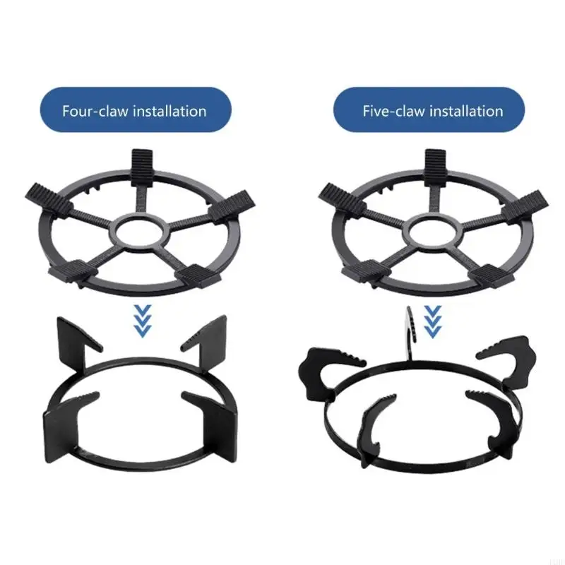 J1HF Reinforced Cast Iron Burners Trivet Stand for Hot Cookware Heat Distribution